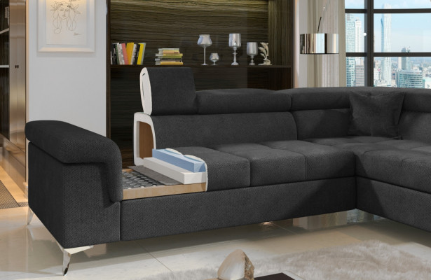 Corner sofa L-shape Sofa Couch Design Upholstery Sofa bed Textile Bed function Textile