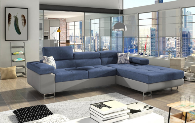 Corner sofa L-shape Living landscape Designer Sofa Couch Upholstery Seat Suite Textile