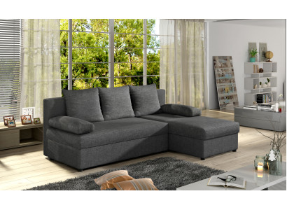 Modern Sofa bed Couch Upholstery Corner sofa Suite Bed function Textile Leather