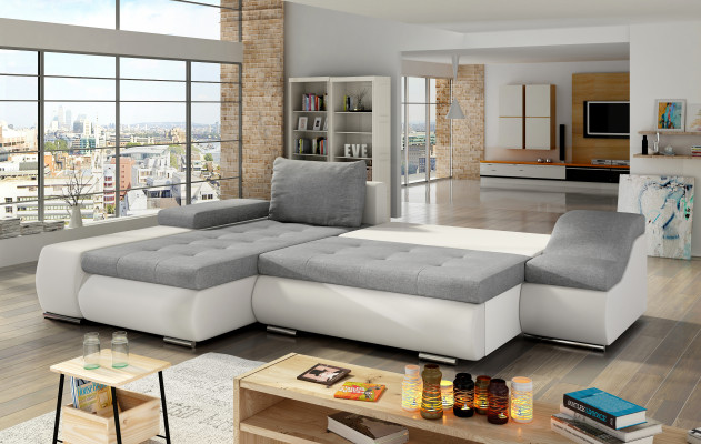 Modern Corner sofa Ontario Bed function Living room Couch Textile Sofas Sleep