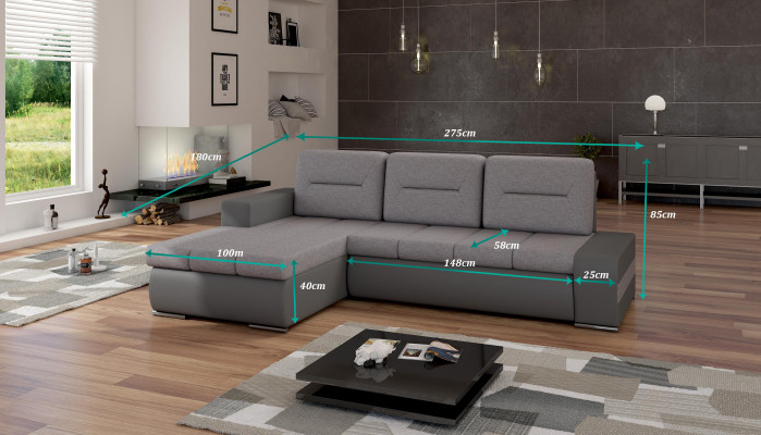 Design Corner sofa Ottavio Bed function Couch Living landscape Sofas Sleep Sofa