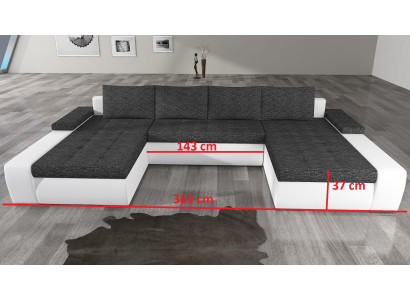 Living landscape Living room Leather Sofa Couch Upholstery Seat Corner sofa Suite