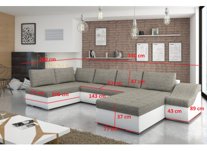 Modern Corner sofa Sofa bed Bed function Couch Upholstery Corner suite Living landscape
