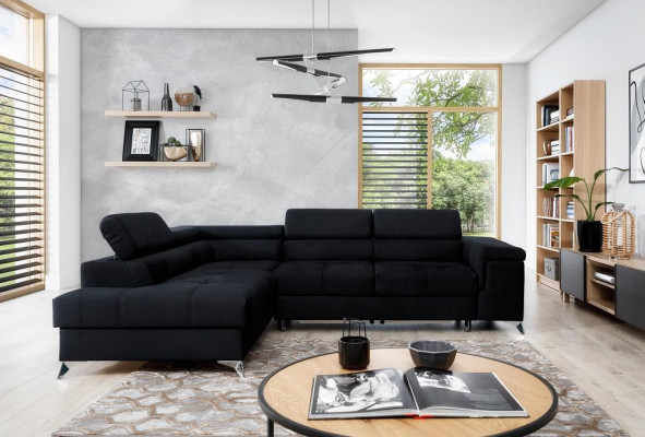 Design Sofa Couch Corner sofa Textile Upholstery Suite Living landscape Corner suite new
