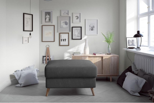 Footstool Stool Pouf Living room Designer Stool Leather Textile