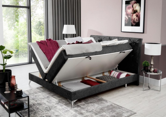 Bed Textile Upholstery Double Design Baroque Modern Style Chesterfield Beds Hotel