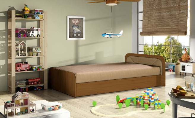 Children Room Upholstered bed Bed Beds Wood Sleeping Sofa Mattress 80x190cm new