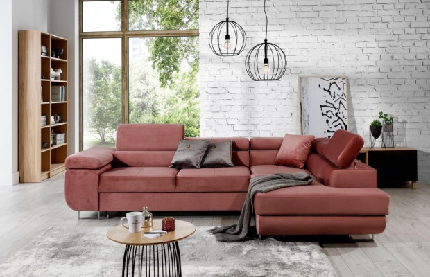 Living landscape L-shape Corner sofa Textile Design Upholstery Suite Sofa Corner Corner sofa