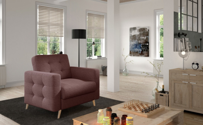 Armchair Designer Chair Upholstery Relax Fabric Textile Lounge new TV 1 Seater