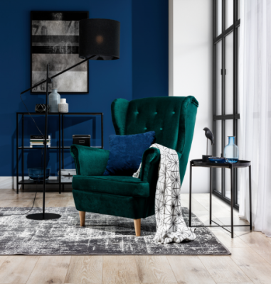 Lounge Ears Armchair Club Designer Furniture TV Sofa Chair Velvet Upholstery Seat new