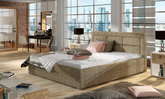Designer Bed Bedroom Beds Textile Decoration Hotel Luxury Upholstery Robust