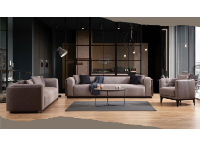 Sofa set 4 3 Seater Design Couch Upholstery Sofas Modern Group Set