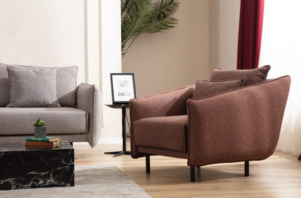 Three-Seater Couch Sofa Furniture Furnishings Couches Sofas Upholstery gray new