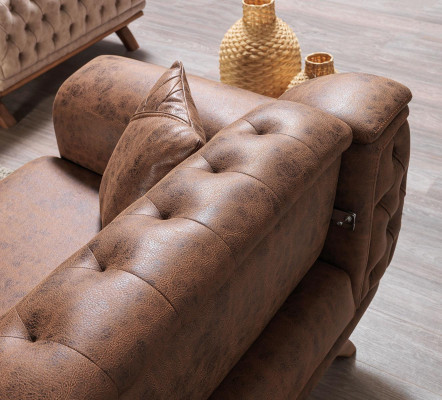 Sofa set 3+3+1 Seater Furniture Set Design Sofas Imitation leather Chesterfield