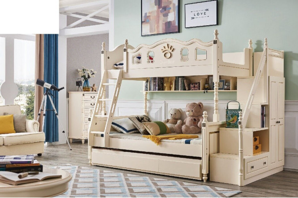 Bunk bed Bed Double Deck Loft bed Children Beds Wood Classic Furniture Room