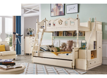 Bunk bed Bed Double Deck Loft bed Children Beds Wood Classic Furniture Room