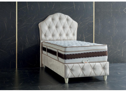 Bed White Single Bed Bedroom Box Spring Bed Chesterfield Style Beds