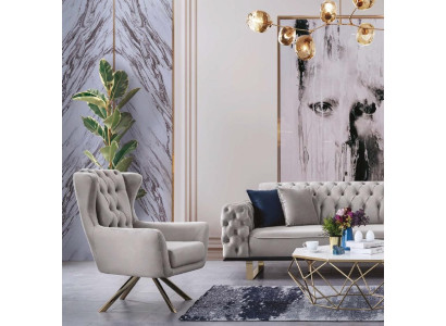 Armchair Single Seater Chesterfield Wing Chair Living Room Furniture