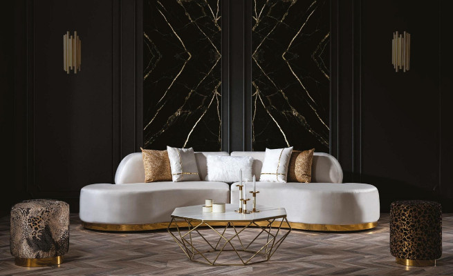 Round Luxury Couch Round Couches Corner sofa Furniture Living landscape Sofa Fabric