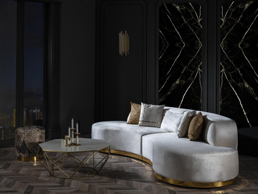 Round Luxury Couch Round Couches Corner sofa Furniture Living landscape Sofa Fabric