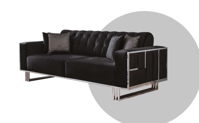 Luxury Living room Furniture Couch Seating Set Sofa Velvet Sofa Set 3 Pieces