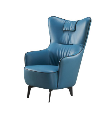 Orange Armchair Leather Armchair 76 x 80 cm Single Seater Luxury Design Furniture