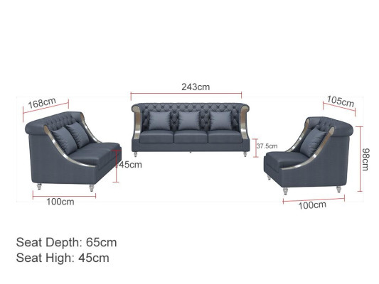 Chesterfield Armchair TV Couch 1 Seater Sofa Leather Couches Upholstery Genuine leather