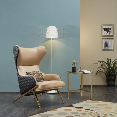 Armchair Designer Armchair Upholstered Armchair Modern Decorative Relax Leather Armchair Luxury