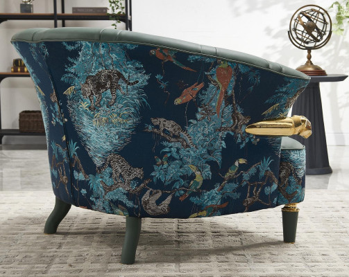 Textile Sofa Couch Upholstery Single Seater Designer Style Furniture Modern Living room