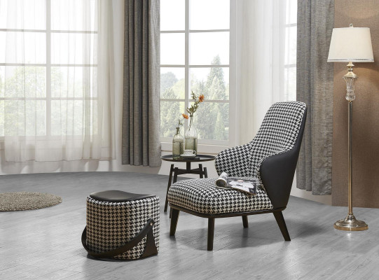 Modern Armchair Upholstered Chair Ears Sofa Couch Designer Club Chair Backrest