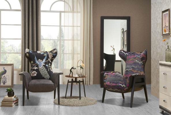 Armchair Design Beat Relax Club Lounge Single Seater Upholstery Fabric Textile