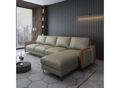 Seat Leather Sofa Couch Living landscape Suite Design Modern Sofas Corner sofa L-shape