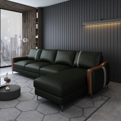 Seat Leather Sofa Couch Living landscape Suite Design Modern Sofas Corner sofa L-shape