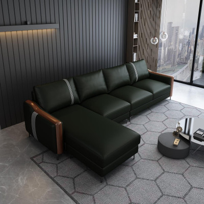 Seat Leather Sofa Couch Living landscape Suite Design Modern Sofas Corner sofa L-shape