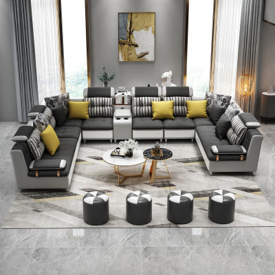 Leather sofa Corner sofa U-shape Modern sofa Leather sofa Corner sofa Upholstery