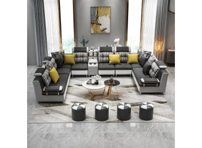 Leather sofa Corner sofa U-shape Modern sofa Leather sofa Corner sofa Upholstery