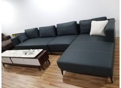 Corner Corner sofa L-shape Living landscape Sofa Couch Upholstery Suite Fabric Sofas Leather