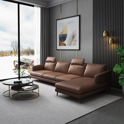 Sofa L-shape Leather sofa Couch Living landscape Corner sofa Suite Modern couches new