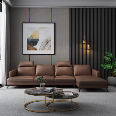 Sofa L-shape Leather sofa Couch Living landscape Corner sofa Suite Modern couches new
