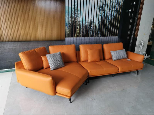 Corner sofa L-shape Living landscape Sofa Couch Upholstery Corner Suite Leather sofa Group