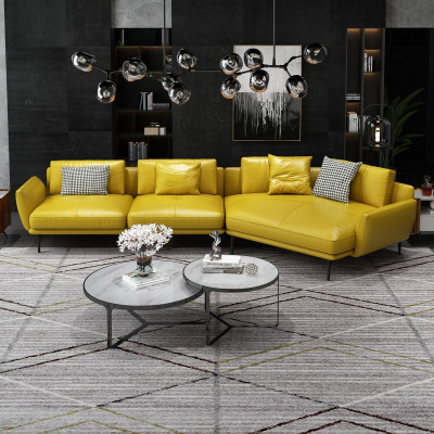 Corner sofa Sofa L-shape Leather sofa Couch Living landscape Suite Trapeze Modern sofas