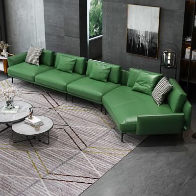 Corner sofa Sofa L-shape Leather sofa Couch Living landscape Suite Trapeze Modern sofas