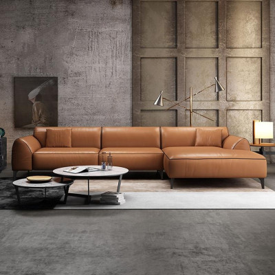 Living landscape Couch Upholstery Textile Leather Fabric Seat Suite Eck Corner sofa L-shape