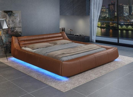 Bed Upholstery Design Luxury Double Hotel Beds Sleep Room Leather Fabric Modern