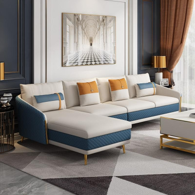 Luxury Corner sofa L-shape Suite Leather Sofa Seat Living room Corner Sofa Couch Sofas