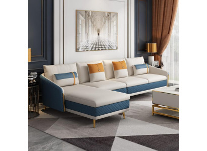 Luxury Corner sofa L-shape Suite Leather Sofa Seat Living room Corner Sofa Couch Sofas