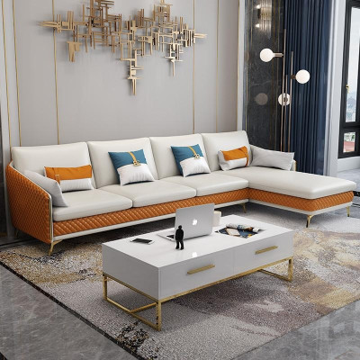 Luxury Corner sofa L-shape Suite Leather Sofa Seat Living room Corner Sofa Couch Sofas