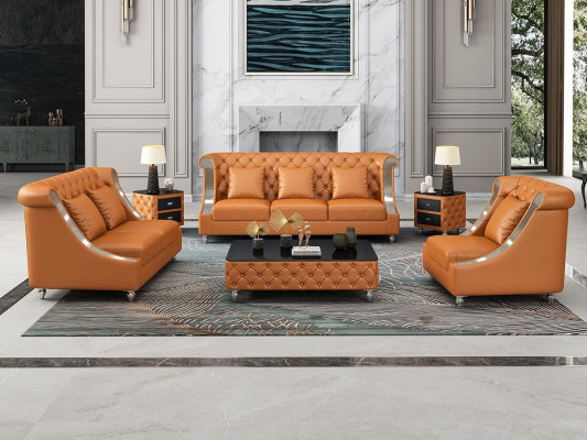 Modern Sofa Couch 3 Seater Chesterfield Leather Sofa Three Seater Couches