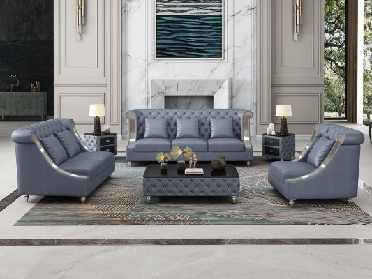 Modern Sofa Couch 3 Seater Chesterfield Leather Sofa Three Seater Couches