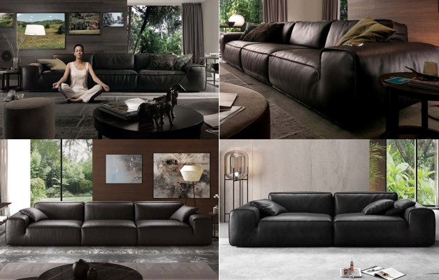 Sofa set 3+2+1 Seater Living landscape Sofa Couch Sofas Upholstery Suite Leather